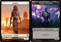 Zombie (3) // Zombie Warrior (9) Token